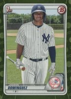 2020 Bowman Paper Prospects #BP8 Jasson Dominguez Green Baseball Card