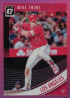 2018 Panini Donruss Optic #121 Mike Trout Pre-Swing-Pink Baseball Card
