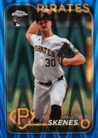 2024 Topps Chrome Update #USC88 Paul Skenes Blue Raywave Baseball Card