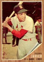 1962 Topps #118GT Julian Javier Green Tint Baseball Card