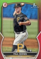 2023 Bowman Draft #BD14 Paul Skenes Red/Green Gradient Baseball Card