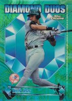 1997 Topps Chrome Diamond Duos #DD2 Bernie Williams/Derek Jeter Baseball Card