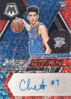 2022 Panini Mosaic Autographs Fast Break #FBHOL Chet Holmgren Red Basketball Card