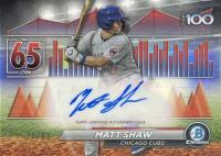 2024 Bowman Scouts' Top 100 Autographs #65 Matt Shaw Baseball Card