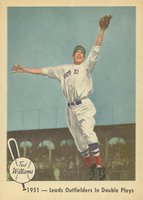 1959 Fleer Ted Williams #43 1951- Leads Outfielders In Double Play Baseball Card