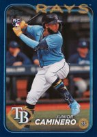 2024 Topps #628 Junior Caminero Royal Blue Baseball Card