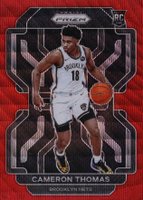 2021 Panini Prizm #297 Cameron Thomas Ruby Wave Basketball Card