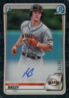 2020 Bowman Draft Chrome Draft Picks Autographs #CDAPB Patrick Bailey Black Refractor Baseball Card