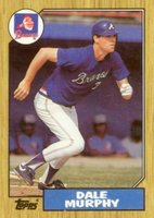 1987 Topps Tiffany #490 Dale Murphy Baseball Card