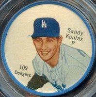 1962 Salada-Junket Coin #109 Sandy Koufax Baseball Card