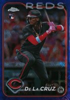 2024 Topps Chrome Logofractor Edition #44 Elly de La Cruz Purple Refractor Baseball Card