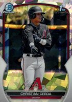 2023 Bowman Chrome Prospects #BCP56 Christian Cerda Atomic Refractor Baseball Card