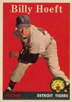1958 Topps #13w-ot Billy Hoeft White Name-Orange triangle Baseball Card