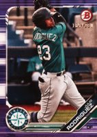 2019 Bowman Draft #BD60 Julio Rodriguez Purple Baseball Card