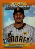 2024 Bowman Chrome My 1st Bowman #M1B26 Manny Machado Orange Refractor Baseball Card