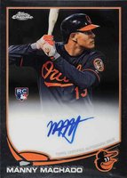 2013 Topps Chrome #12 Manny Machado Autograph Baseball Card