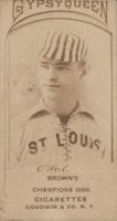 1887 Gypsy Queens # Tip O'Neill Portrait in striped hat-Brown's Champions Baseball Card