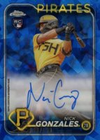 2024 Topps Chrome Sapphire Chrome Sapphire Autographs #CSANG Nick Gonzales Baseball Card