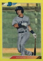 2020 Bowman Heritage Chrome Prospects #VOL Anthony Volpe Yellow Refractor Baseball Card