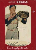 1952 Star-Cal Decals Type 1 #81-A Red Schoendienst Baseball Card