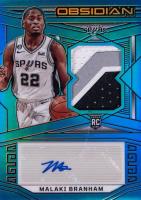 2022 Panini Obsidian #224 Malaki Branham Jersey Autograph-Electric Etch Blue Flood Fotl Basketball Card