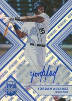 2018 Panini Elite Extra Edition #124 Yordan Alvarez Autograph-Aspirations-Blue Baseball Card