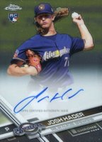 2017 Topps Chrome Rookie Autographs #RA-JHA Josh Hader Baseball Card