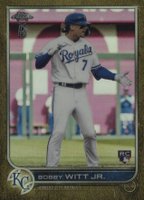 2022 Topps Chrome Ben Baller #221 Bobby Witt Jr. SP-Gold Refractor Baseball Card