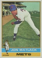 1976 Topps #190 Jon Matlack Baseball Card