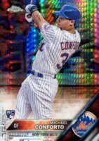 2016 Topps Chrome #52 Michael Conforto Prism Refractor Baseball Card