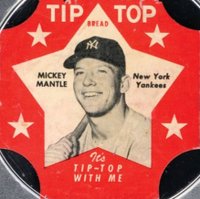 1952 Tip Top Bread # Mickey Mantle Baseball Card