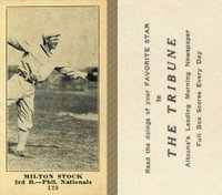 1916 Altoona Tribune #170 Milton Stock Baseball Card
