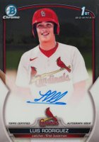 2023 Bowman Chrome Prospect Autographs #CPALR Luis Rodriguez Baseball Card