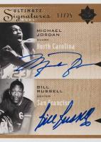 2010 Ultimate Collection Ultimate Signatures Dual #D-JR Bill Russell/Michael Jordan Basketball Card