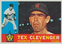 1960 Topps #392 Tex Clevenger Baseball Card