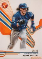 2024 Topps Pristine #144 Bobby Witt Jr. Orange Refractor Baseball Card