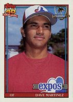 1991 Topps Desert Shield #24 Dave Martinez Baseball Card