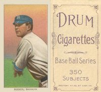 1909 White Borders Drum 350 #417 Nap Rucker Throwing Baseball Card