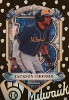 2024 Bowman Sterling Sterling Tek #ST17 Jackson Chourio Gold Refractor Baseball Card