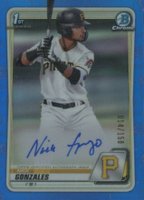 2020 Bowman Draft Chrome Draft Picks Autographs #CDANGO Nick Gonzales Blue Refractor Baseball Card