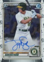 2020 Bowman Draft Chrome Draft Picks Autographs #CDATS Tyler Soderstrom Baseball Card