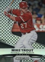 2015 Panini Prizm #120 Mike Trout Black/White Checker Prizm Baseball Card