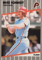 1989 Fleer Glossy #582 Mike Schmidt Baseball Card