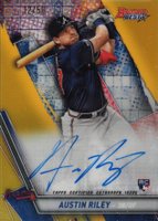2019 Bowman's Best Best of 2019 Autographs #B19ARI Austin Riley Gold Refractor Baseball Card
