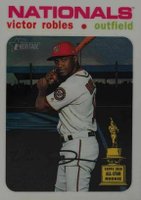 2020 Topps Heritage #497 Victor Robles Chrome-White Refractor Baseball Card