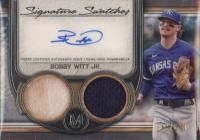 2023 Topps Museum Collection Single-Player Signature Swatches Dual Relic Autographs #BWJ Bobby Witt Jr. Baseball Card
