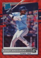2020 Panini Donruss Optic #51 Randy Arozarena Red Wave Baseball Card