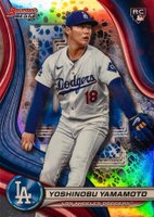 2024 Bowman's Best #34 Yoshinobu Yamamoto Refractor Baseball Card