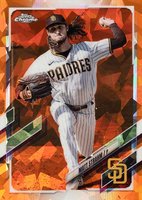 2021 Topps Chrome Update Sapphire Edition #188 Matt Strahm Orange Baseball Card