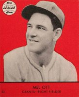 1941 Goudey #33r Mel Ott Red Baseball Card
